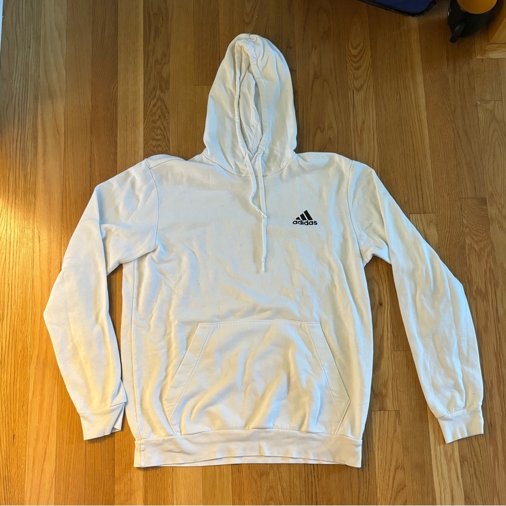 Men’s M white adidas hoodie